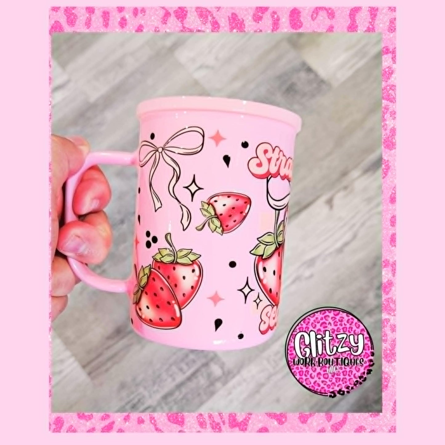 STRAWBERRY SEASON GLASS CAN