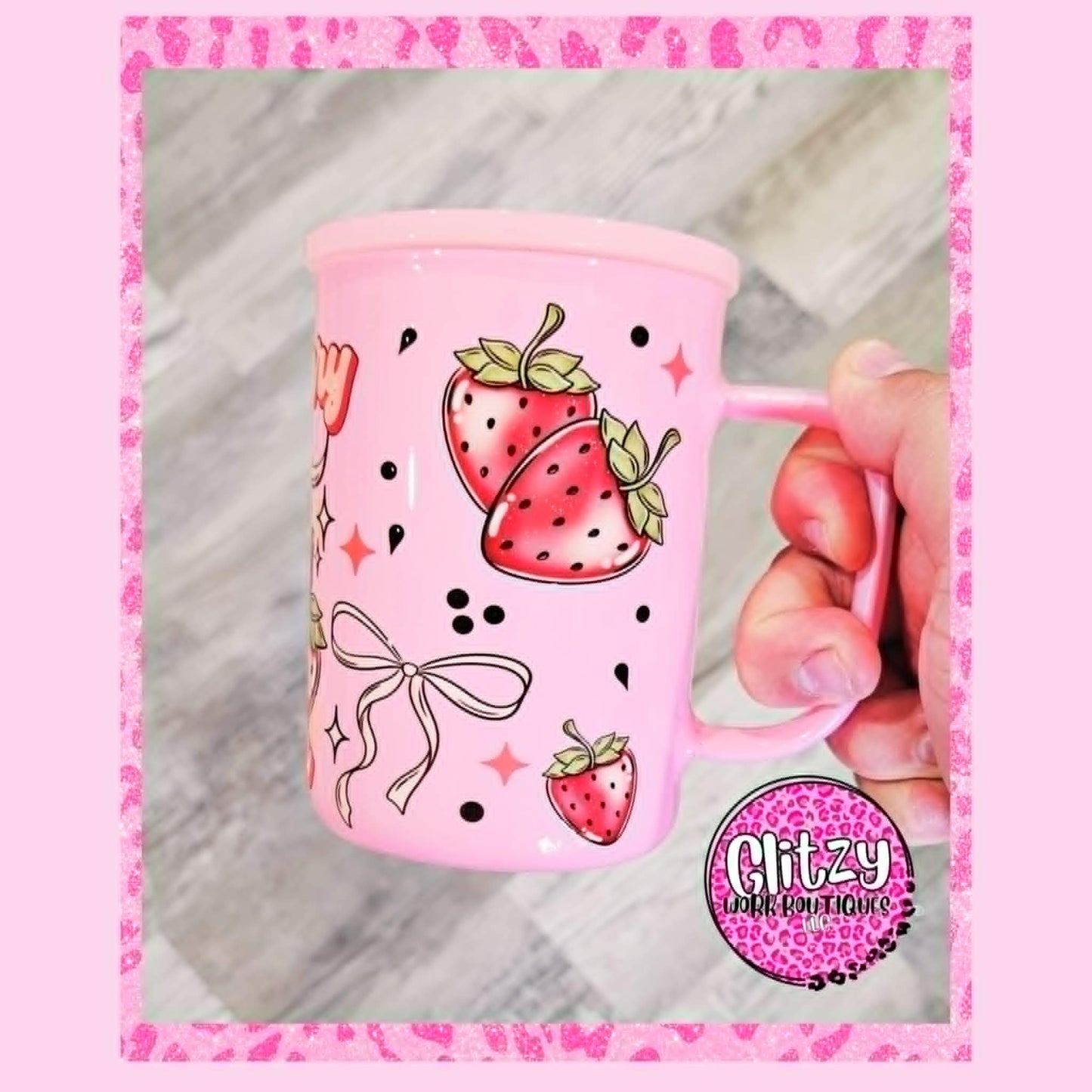 STRAWBERRY SEASON GLASS CAN
