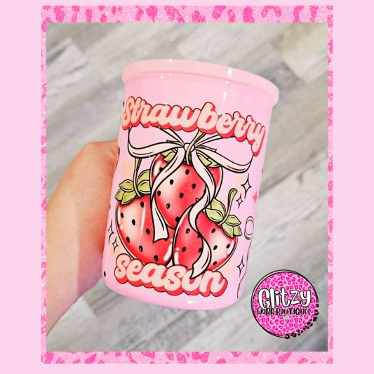 STRAWBERRY SEASON GLASS CAN