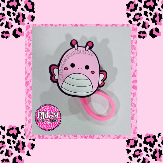 PINK SQUISHMALLOW BUTTERFLY STRAW TOPPER