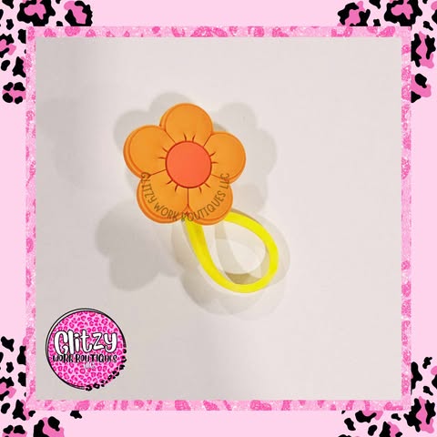 DAISY FLOWER STRAW TOPPERS