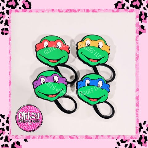 NINJA TURTLE STRAW TOPPERS