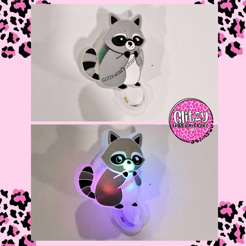 RACOON LIGHT UP STRAW TOPPER