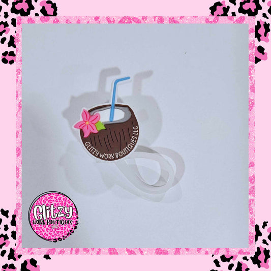 COCONUT COLADA STRAW TOPPER