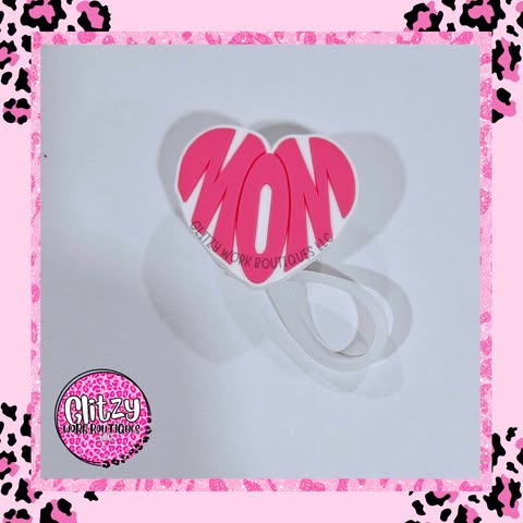 HEART FOR MOM STRAW TOPPER