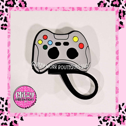 GREY GAME CONTROLLER STRAW TOPPER