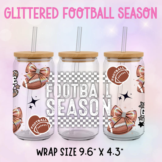 GLITTERED FOOTBALL SEASON CUP WRAP