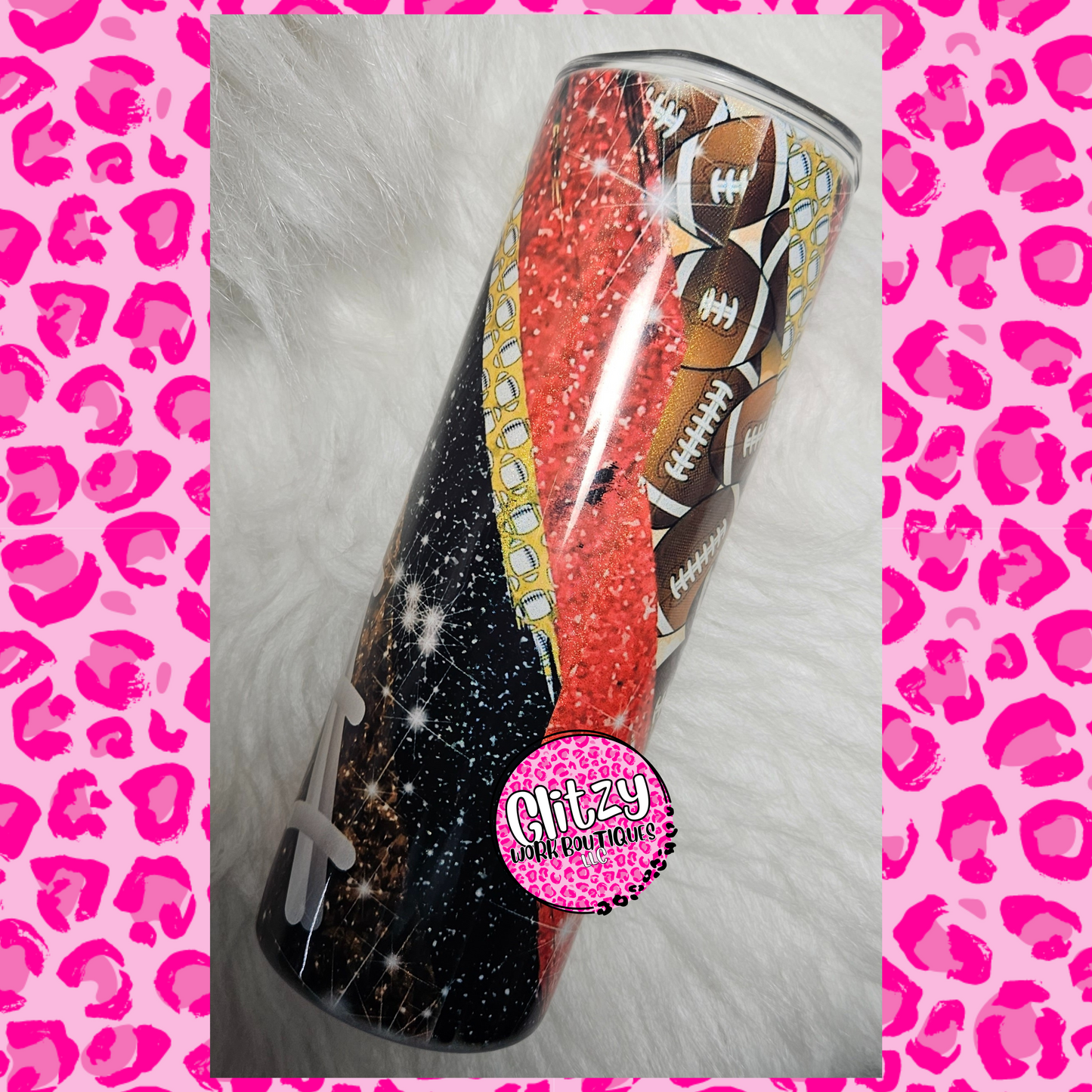 KC CHIEFS FOOTBALL BRUSHSTROKE TUMBLER