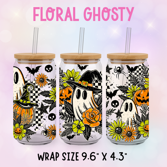 FLORAL GHOSTY CUP WRAP