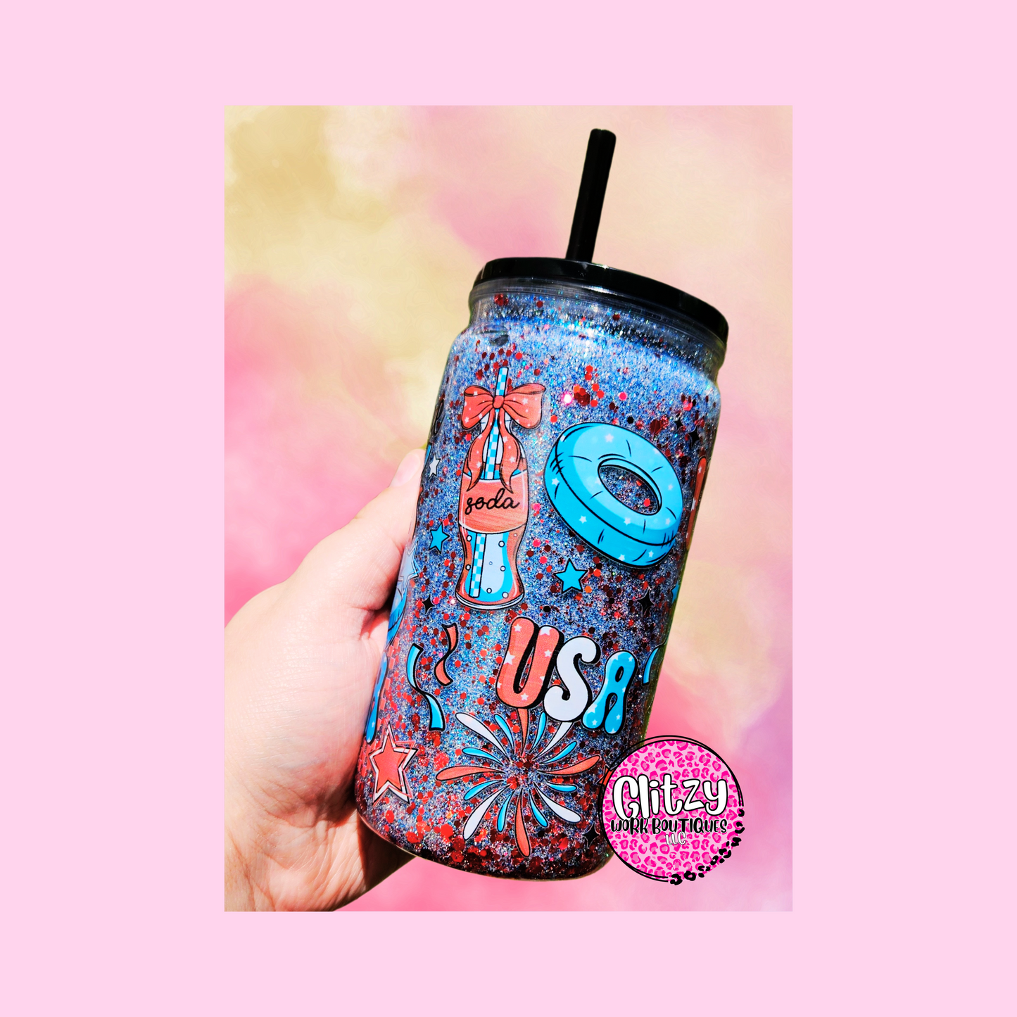 PARTY IN THE U.S.A SNOW GLOBE TUMBLER