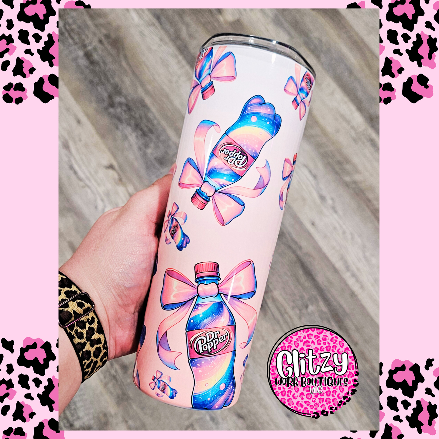 DR POPPER COQUETTE BOW PINK OMBRE TUMBLER