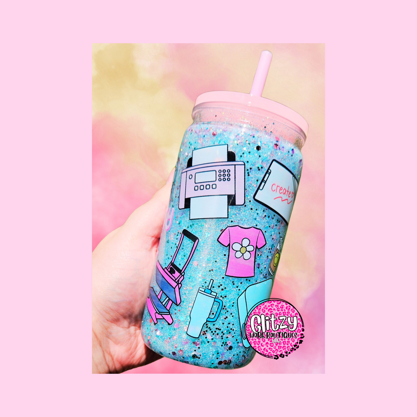 CRAFTY GIRL SNOW GLOBE TUMBLER