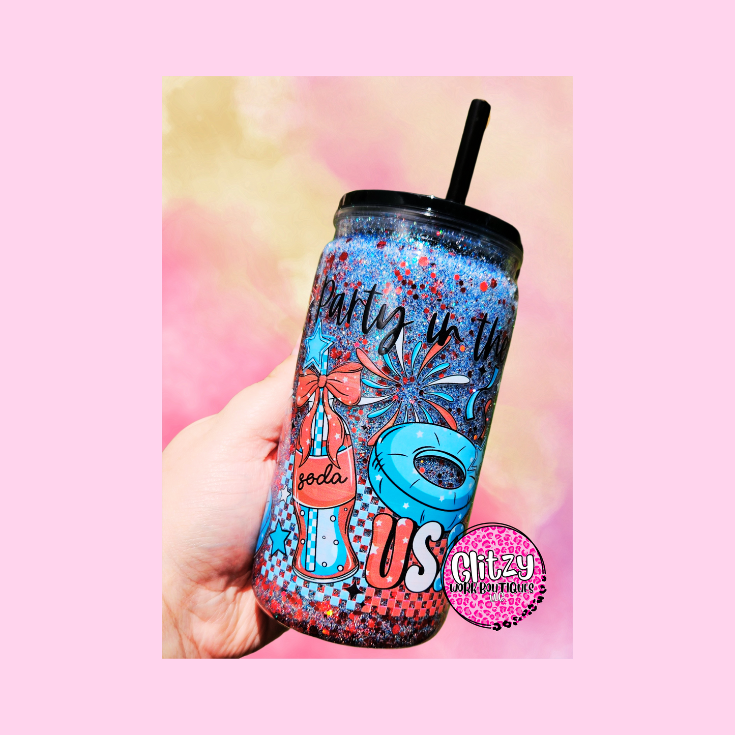 PARTY IN THE U.S.A SNOW GLOBE TUMBLER