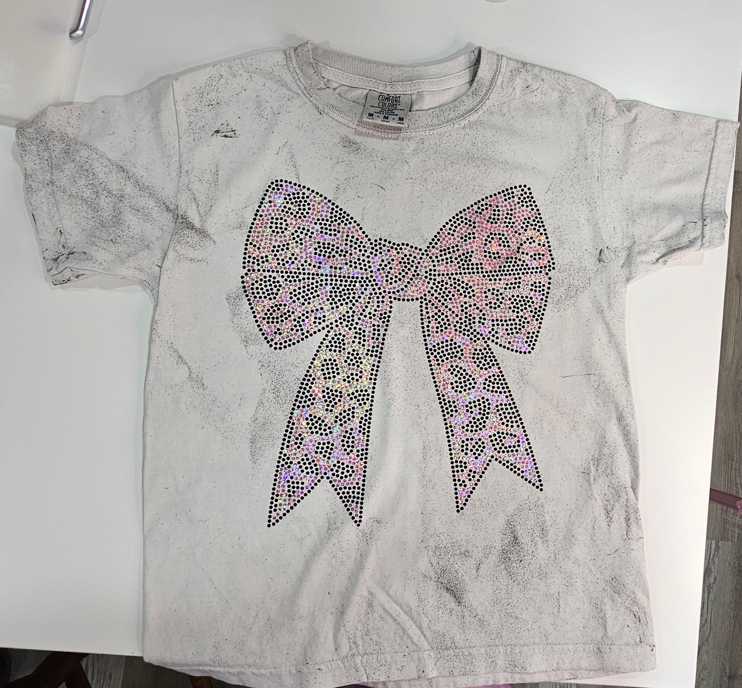 PINK LEOPARD COQUETTE BOW SPANGLE APPAREL