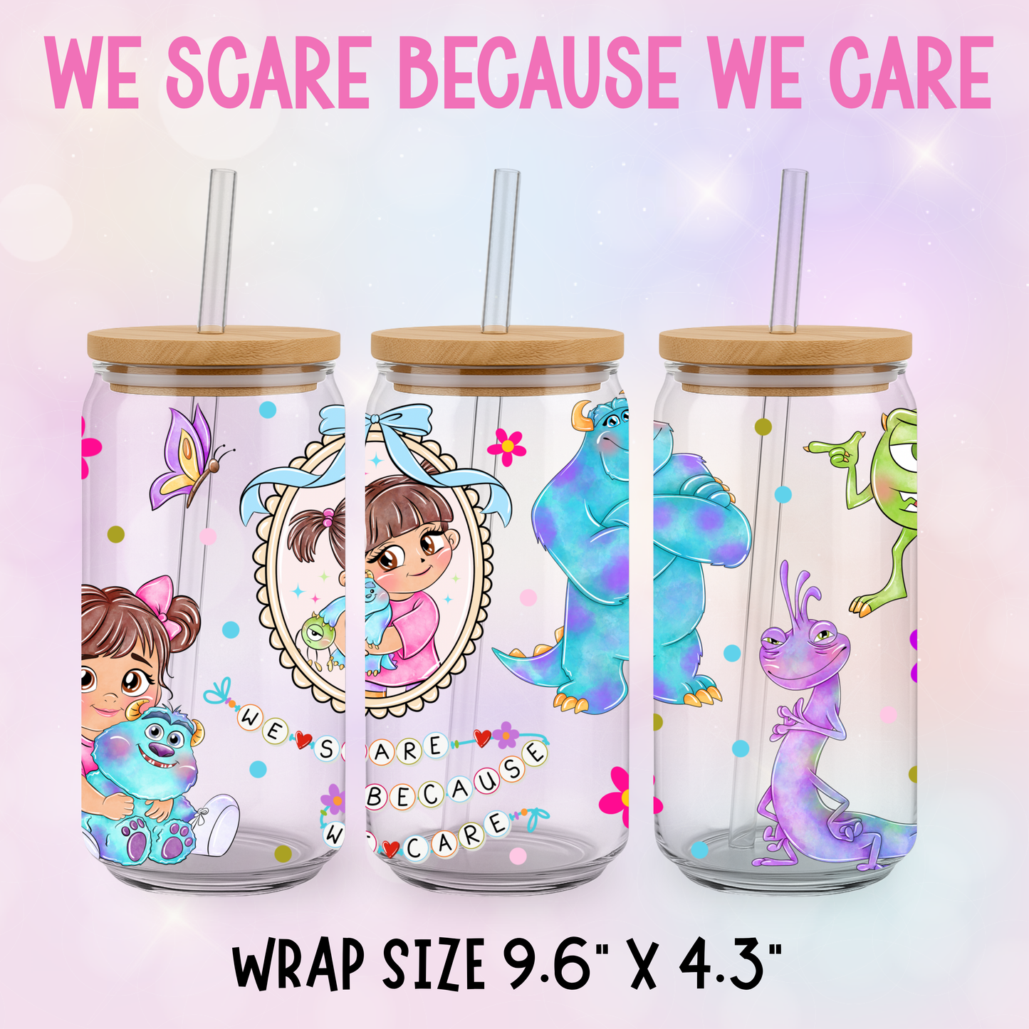 WE SCARE BECAUSE WE CARE CUP WRAP