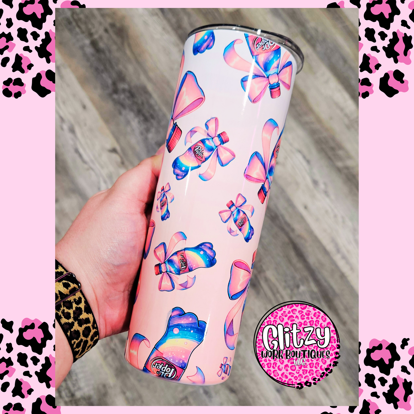 DR POPPER COQUETTE BOW PINK OMBRE TUMBLER