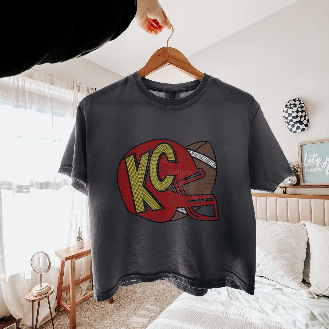 KC FOOTBALL HELMET SPANGLE APPAREL