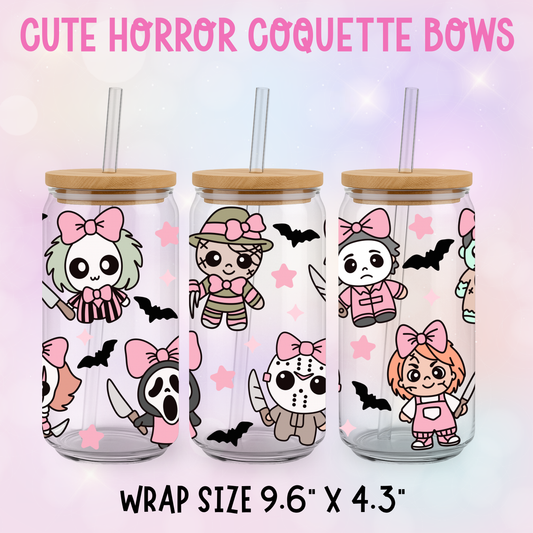 CUTE HORROR COQUETTE BOWS CUP WRAP