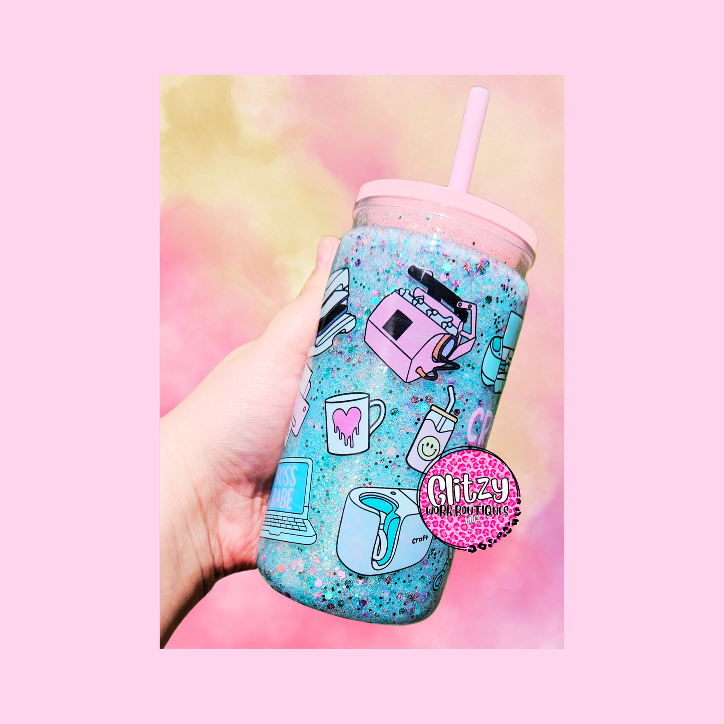 CRAFTY GIRL SNOW GLOBE TUMBLER