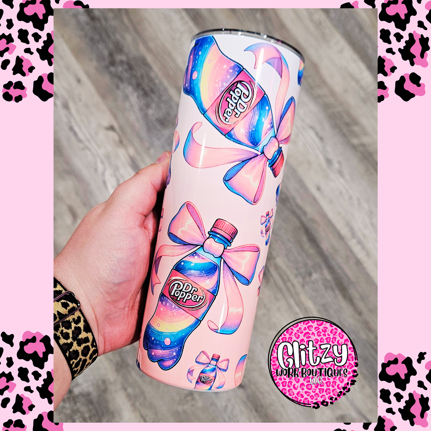 DR POPPER COQUETTE BOW PINK OMBRE TUMBLER