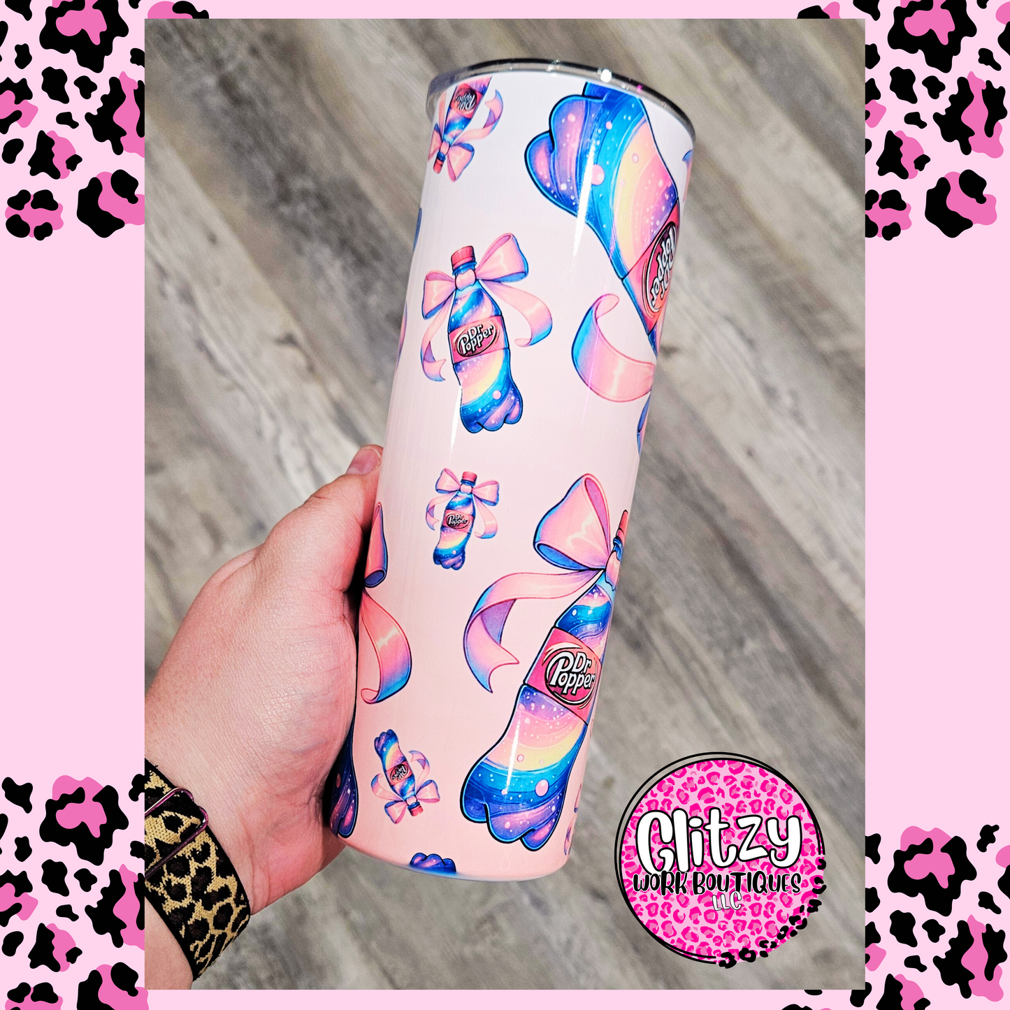 DR POPPER COQUETTE BOW PINK OMBRE TUMBLER