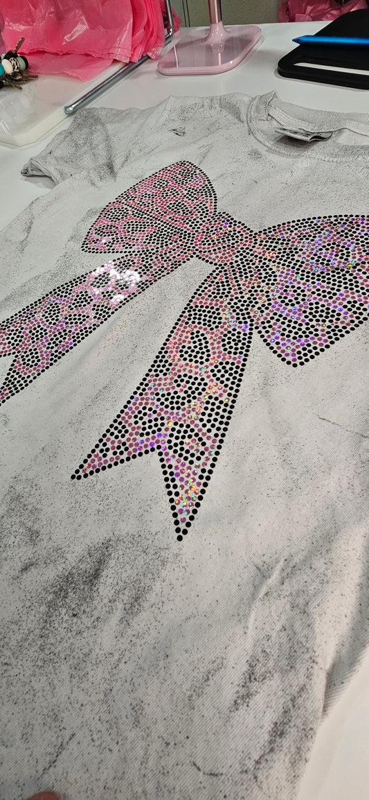 PINK LEOPARD COQUETTE BOW SPANGLE APPAREL