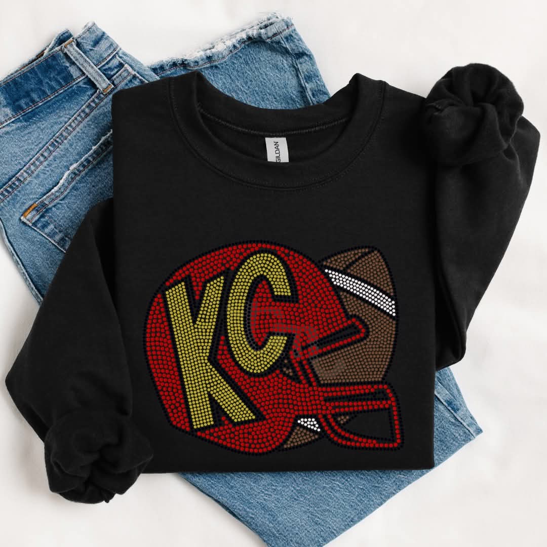 KC FOOTBALL HELMET SPANGLE APPAREL