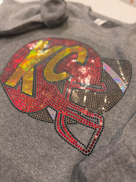KC FOOTBALL HELMET SPANGLE APPAREL