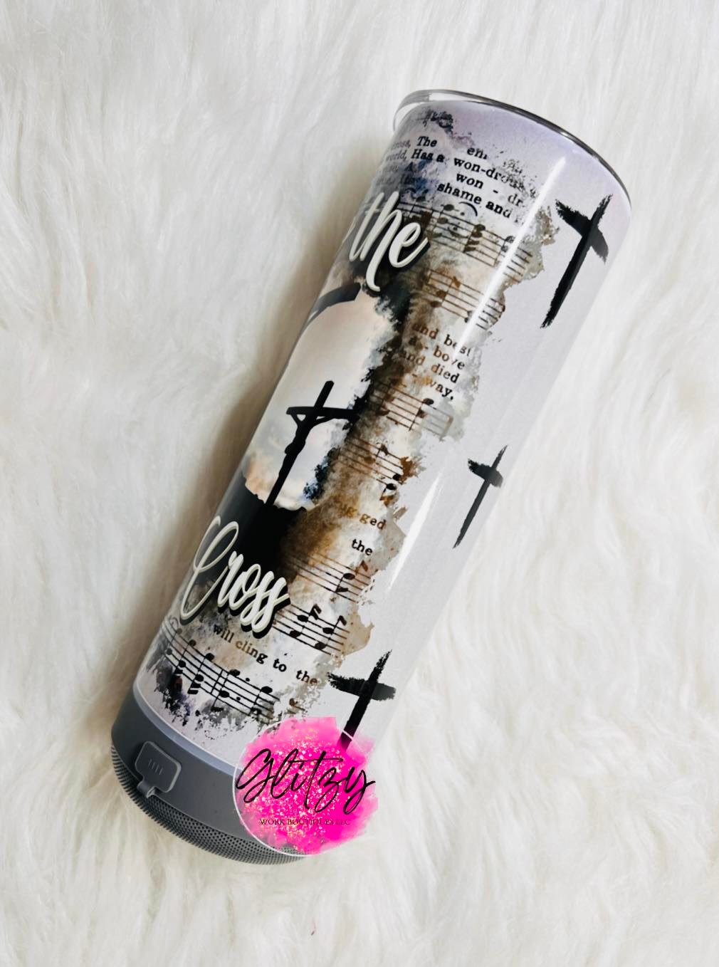 I'll Cling to the Old Rugged Cross 20oz Bluetooth Speaker Tumbler