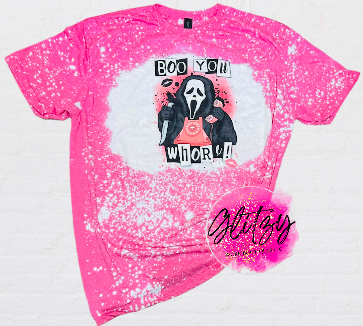 BOO YOU WHORE Bleached Tee