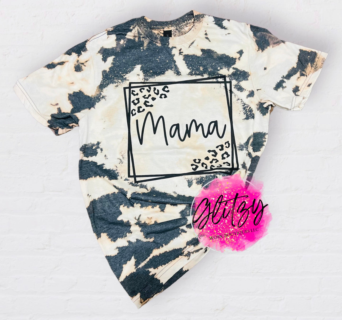 Mama Leopard Bleached Tee