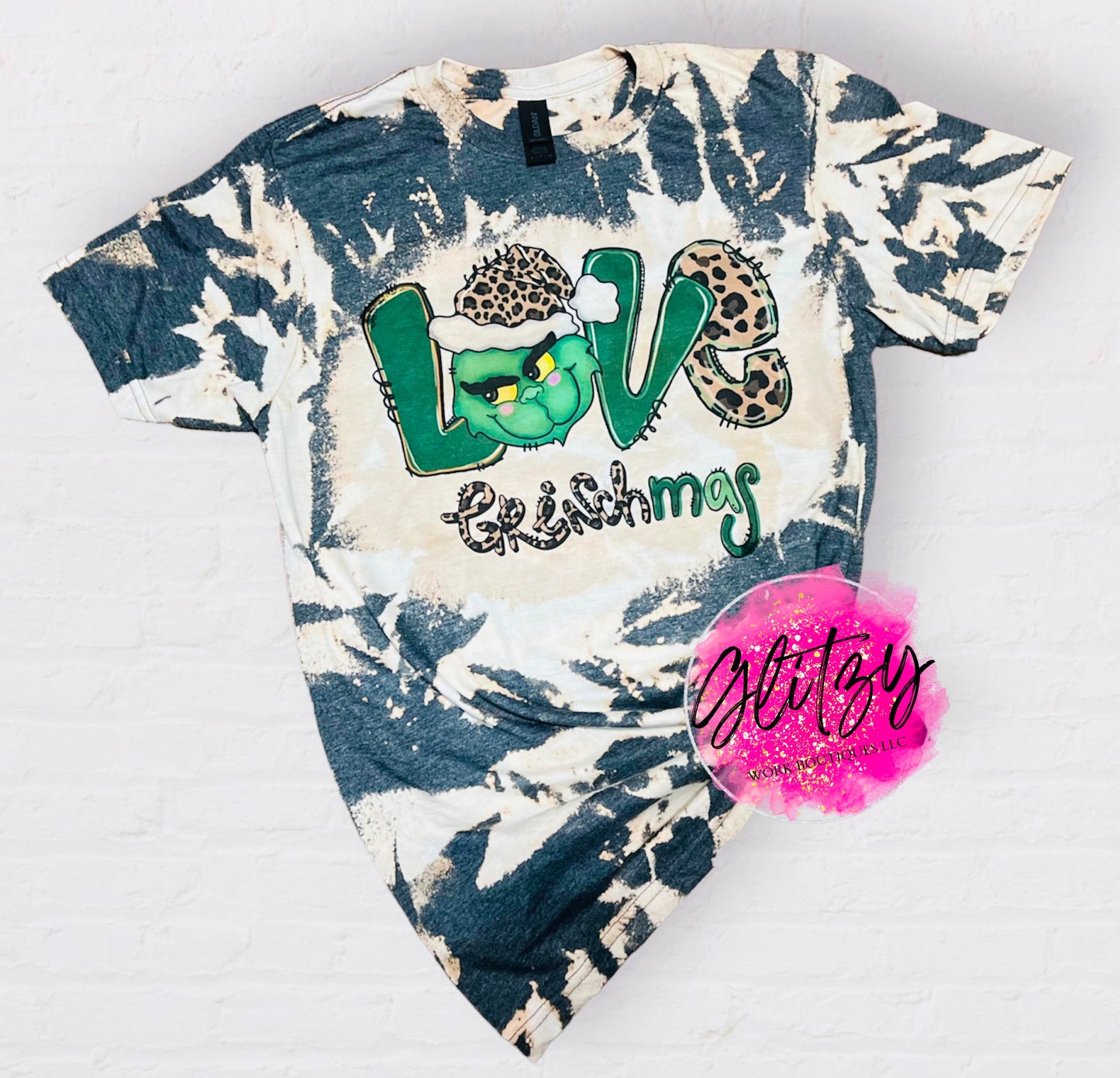 Love Grinchmas Bleached Tee