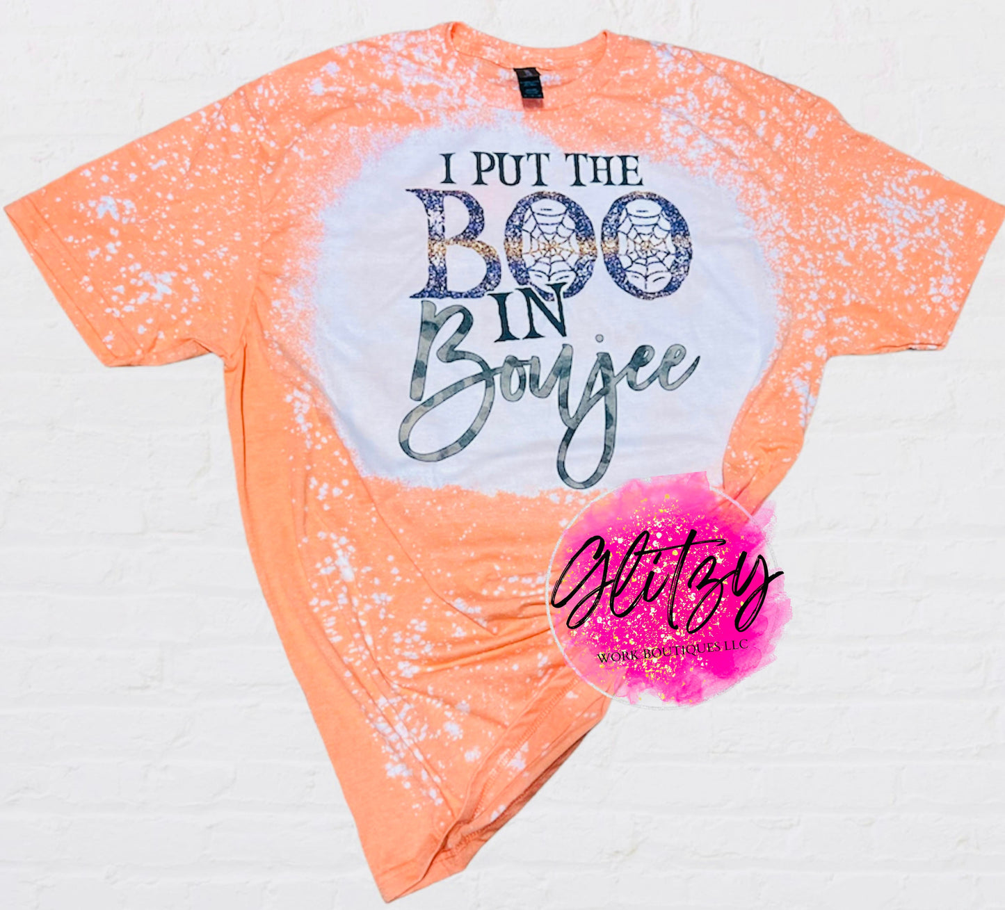 I put the BOO in BOUJEE Bleached Tee