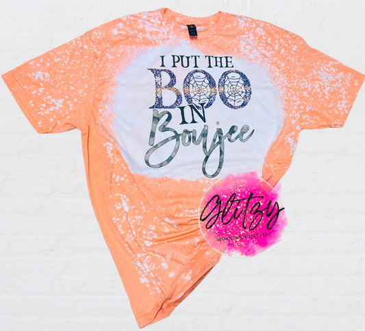 I put the BOO in BOUJEE Bleached Tee