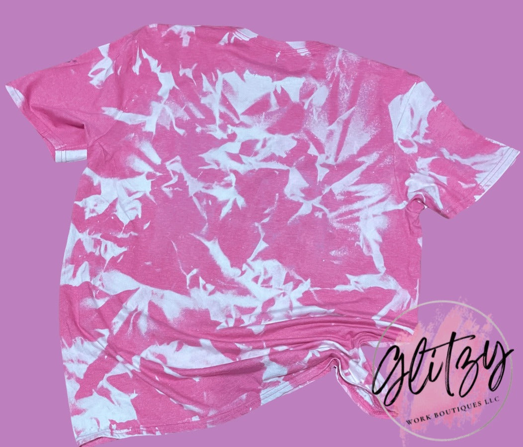 Colorful Leopard Print Bunny Bleached Tee