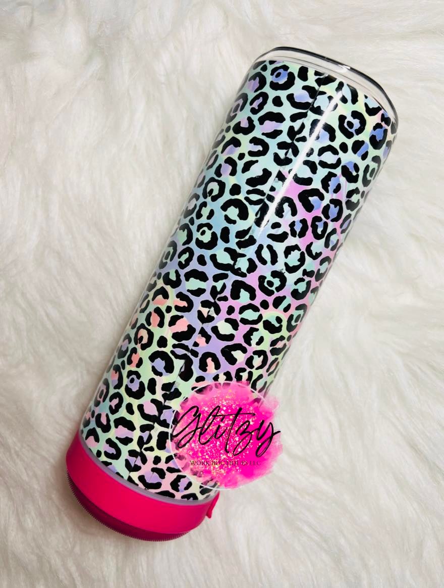 MOM LIFE Colorful Leopard 20oz Bluetooth Speaker Tumbler