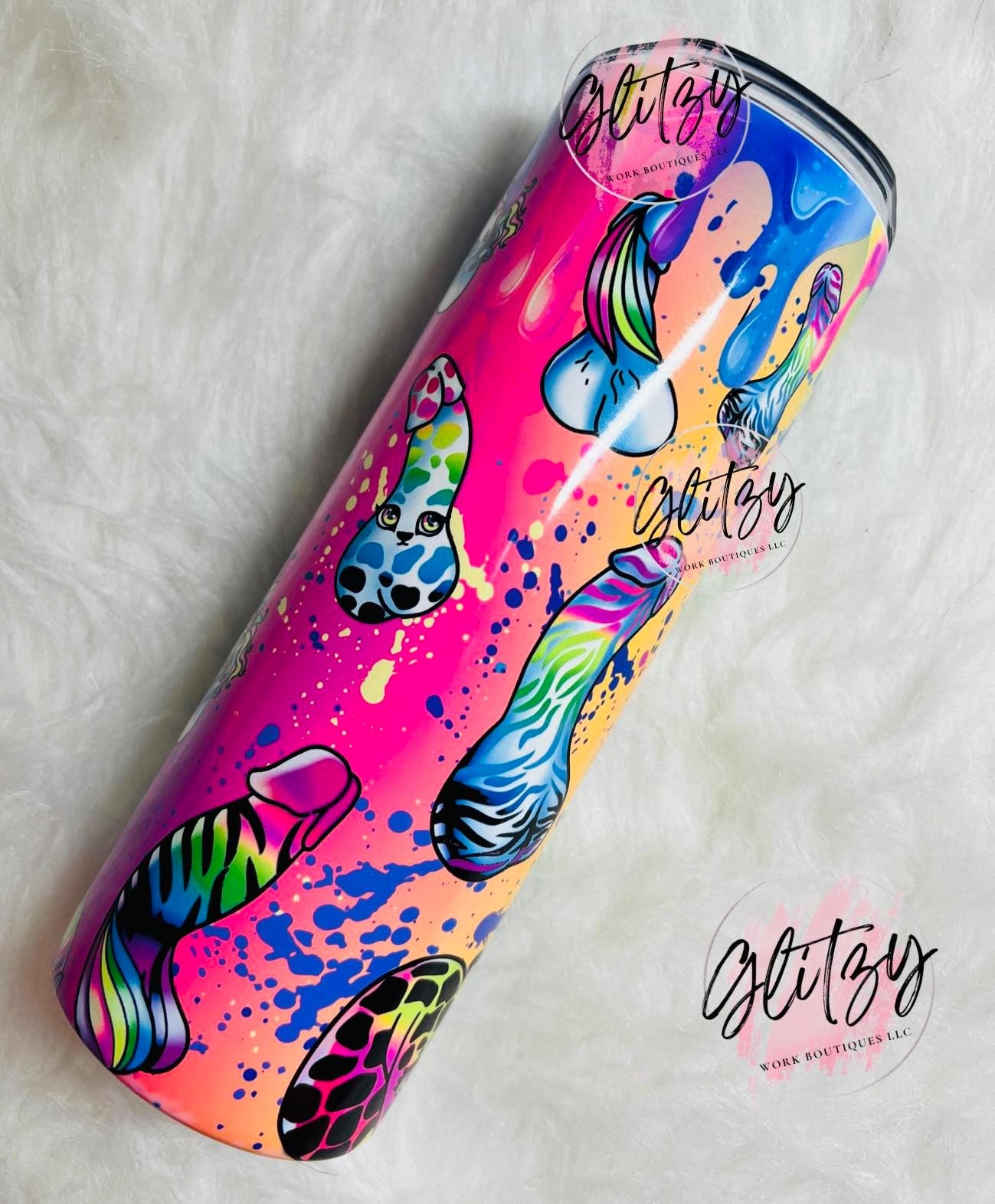 Rainbow & Unicorn Penis Drip Tumbler