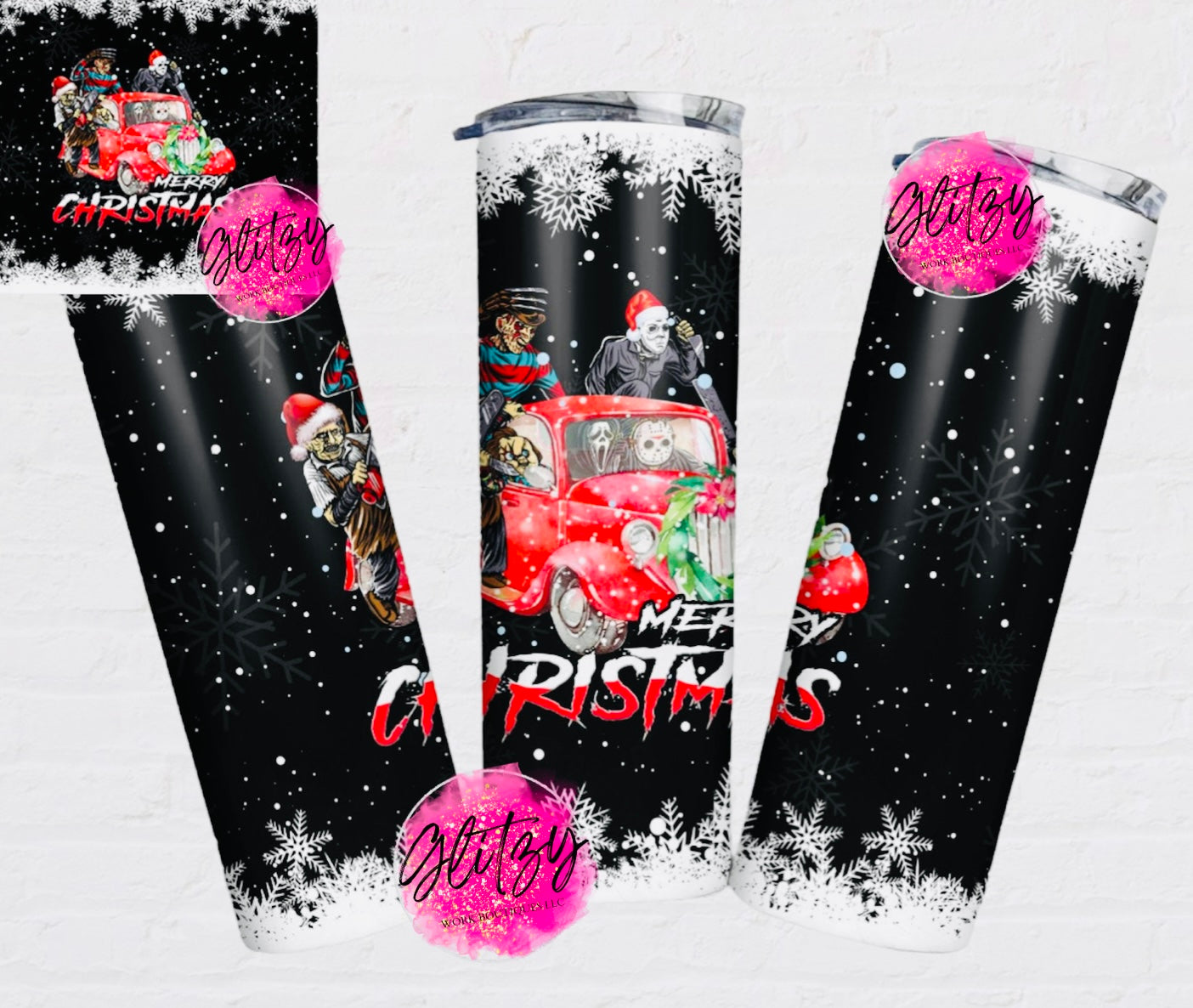 Merry Christmas Skelly Tumbler