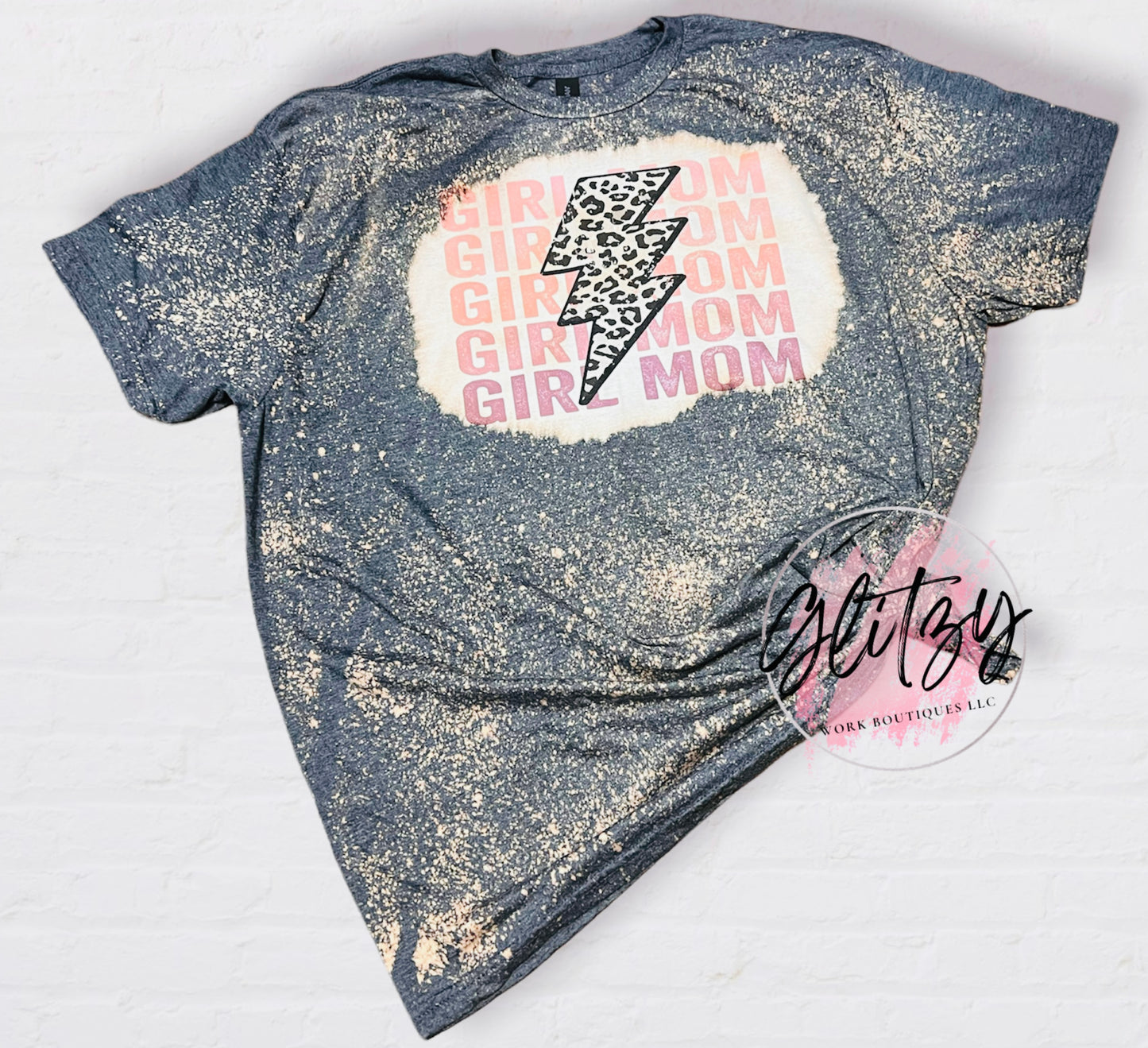 GIRL MOM Bleached Tee