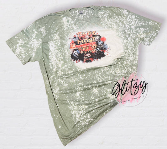 It's the Most Wonderful Time of the Year Halloween Bleached Tee