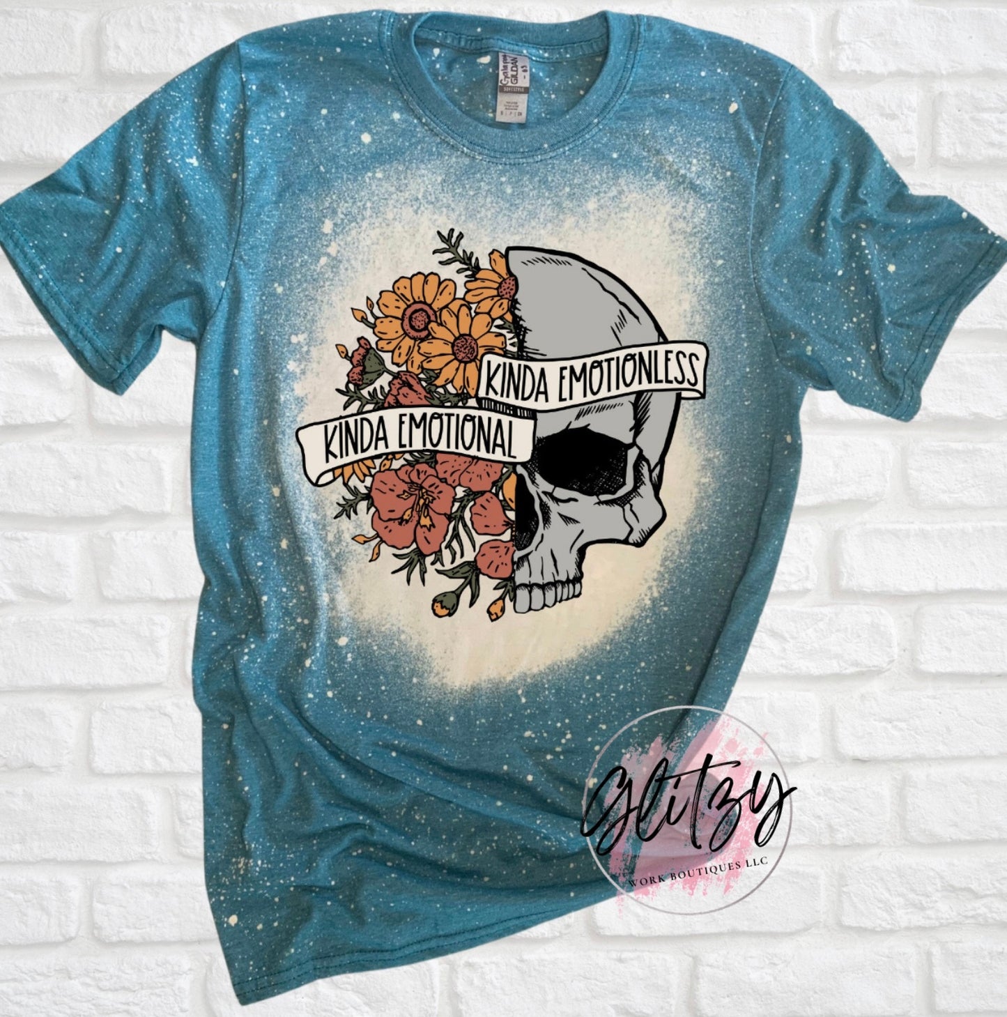 KINDA EMOTIONAL KINDA EMOTIONLESS Bleached Tee