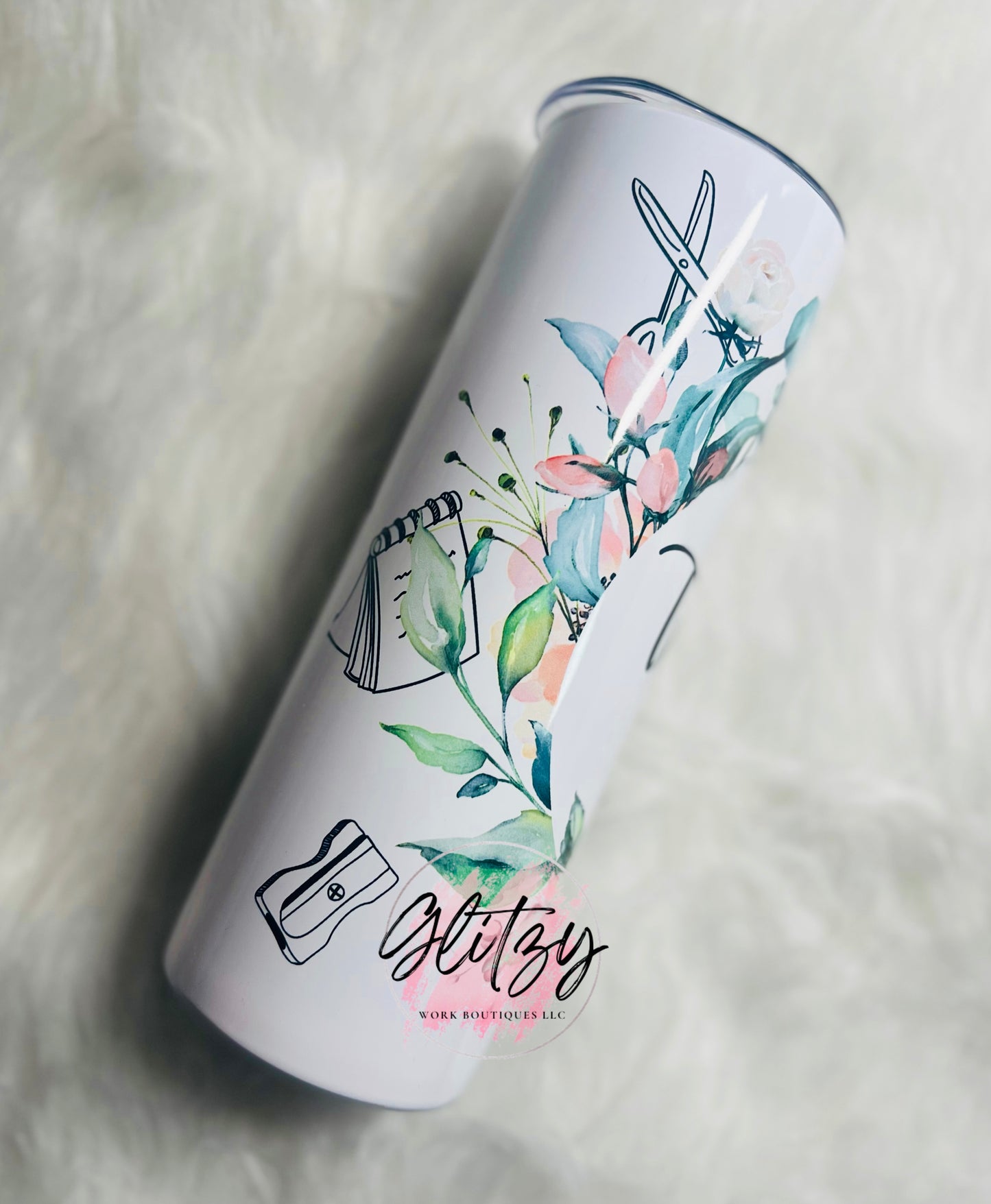 TEACHER LIFE FLORAL TUMBLER