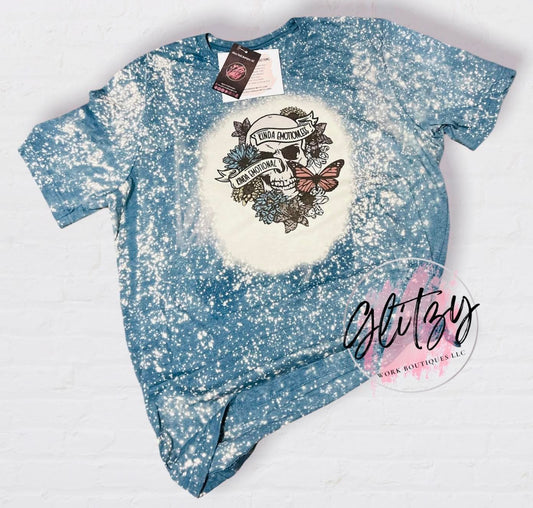 Kinda Emotional Kinda Emotionless Bleached Tee