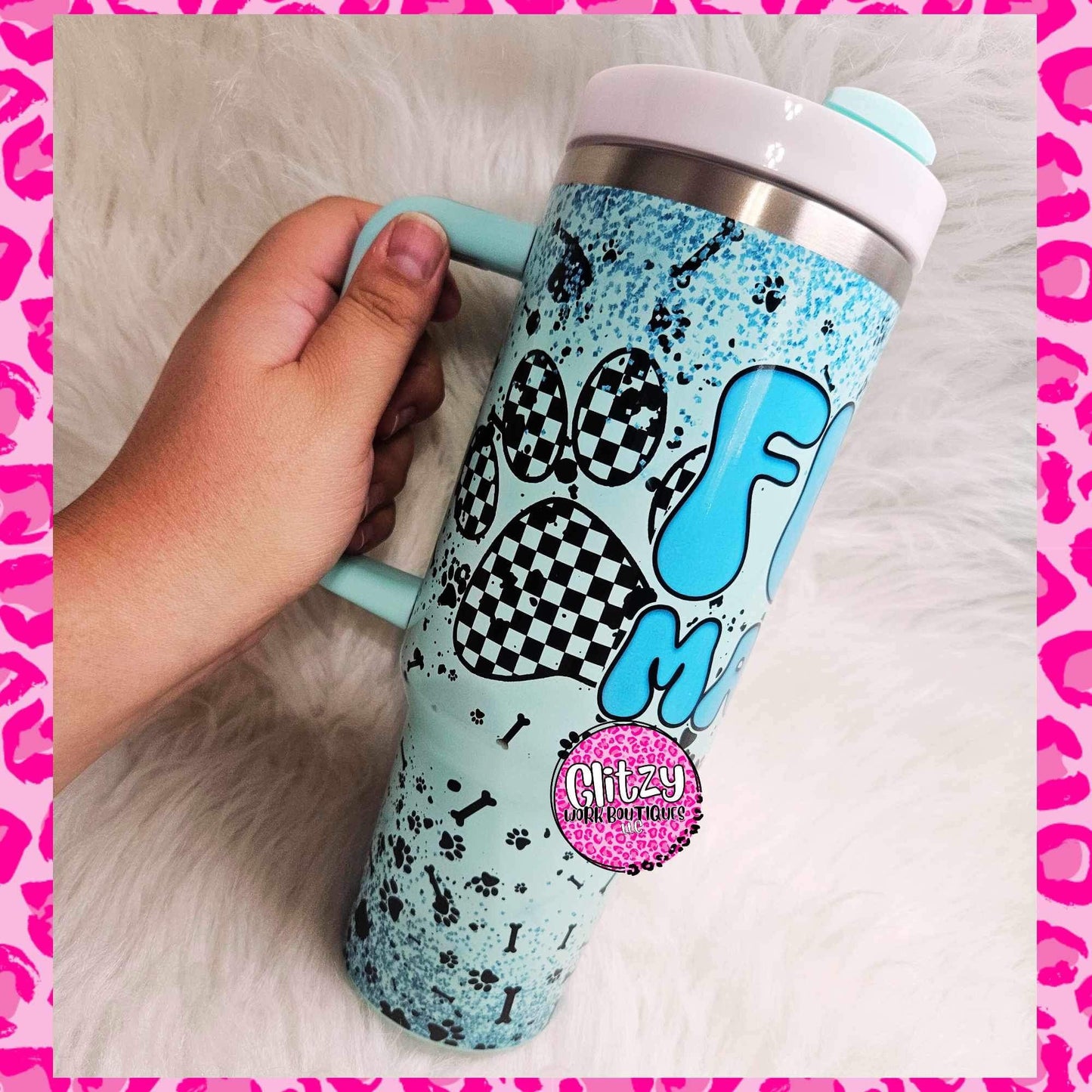 FUR MAMA PASTEL DUPE 40OZ TUMBLER