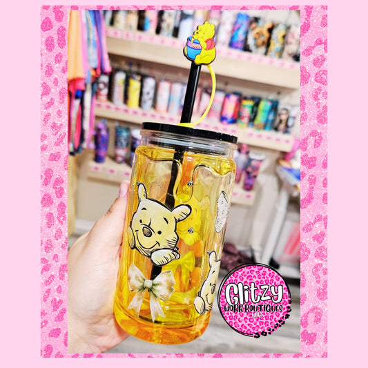 POOH BEAR HUNNY DRIP SNOW GLOBE TUMBLER