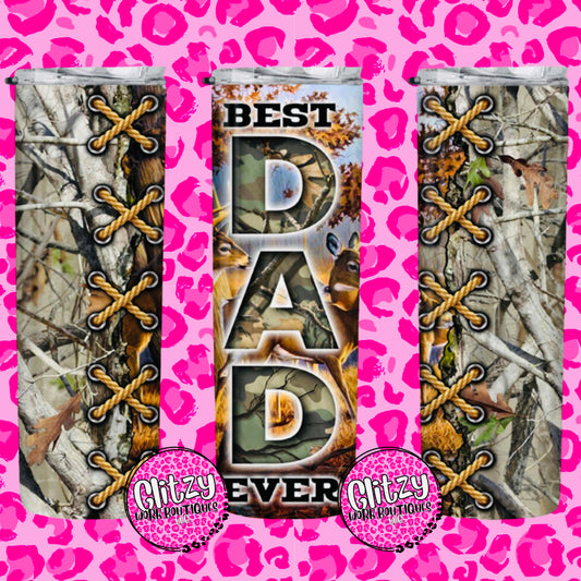 BEST DAD EVER HUNTING CAMO TUMBLER