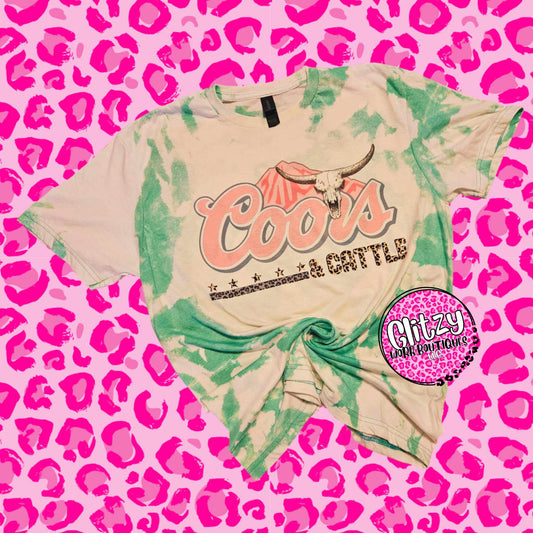 COORS & CATTLE BLEACHED TEE