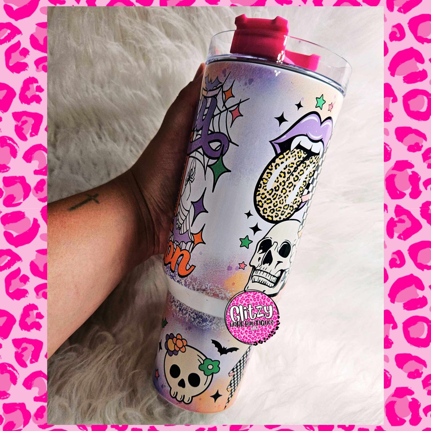 SPOOKY SEASON RETRO DUPE 40OZ TUMBLER