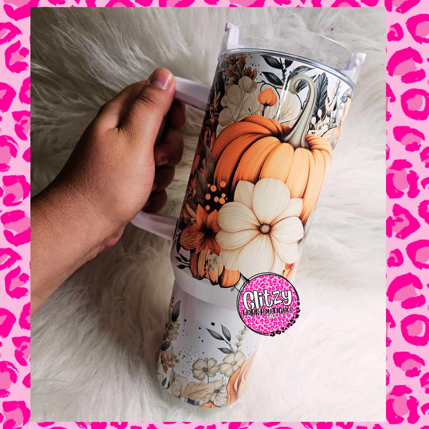 FALL INTO PUMPKIN DUPE 40OZ TUMBLER