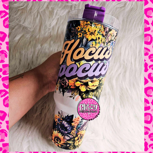 HOCUS POCUS FLORAL DUPE 40OZ TUMBLER